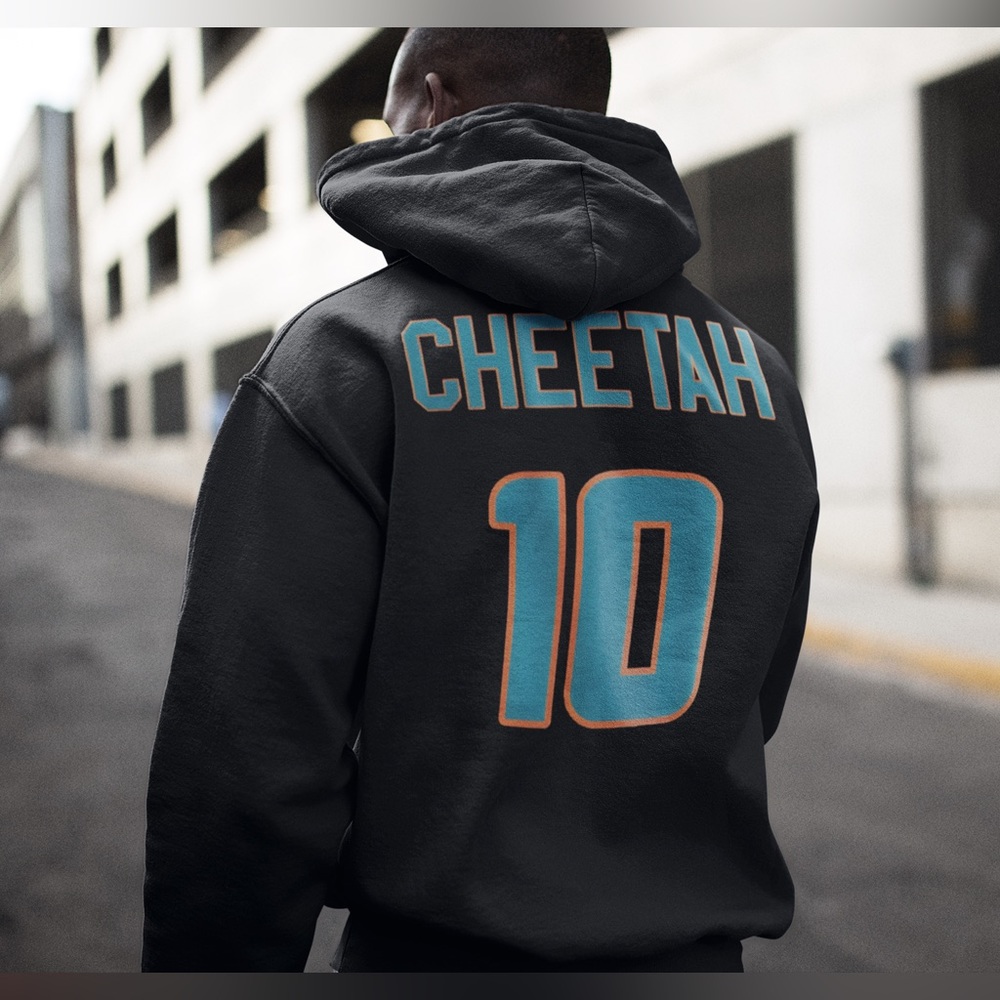 Miami Dolphins NFL Tyreek Hill Miami Nights Peace Cheetah Jersey Men’s Hoodie